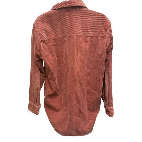 Madewell Women's Small Corduroy Kentwood Oversized Shirt-Jacket Brown Button - Picture 3 of 5